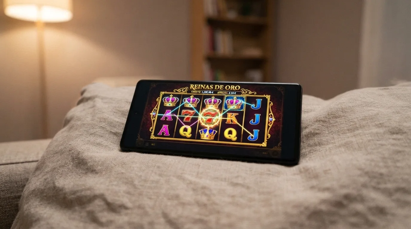 Teléfono móvil mostrando la interfaz adaptable de un casino online con saldo en Bitcoin Cash.