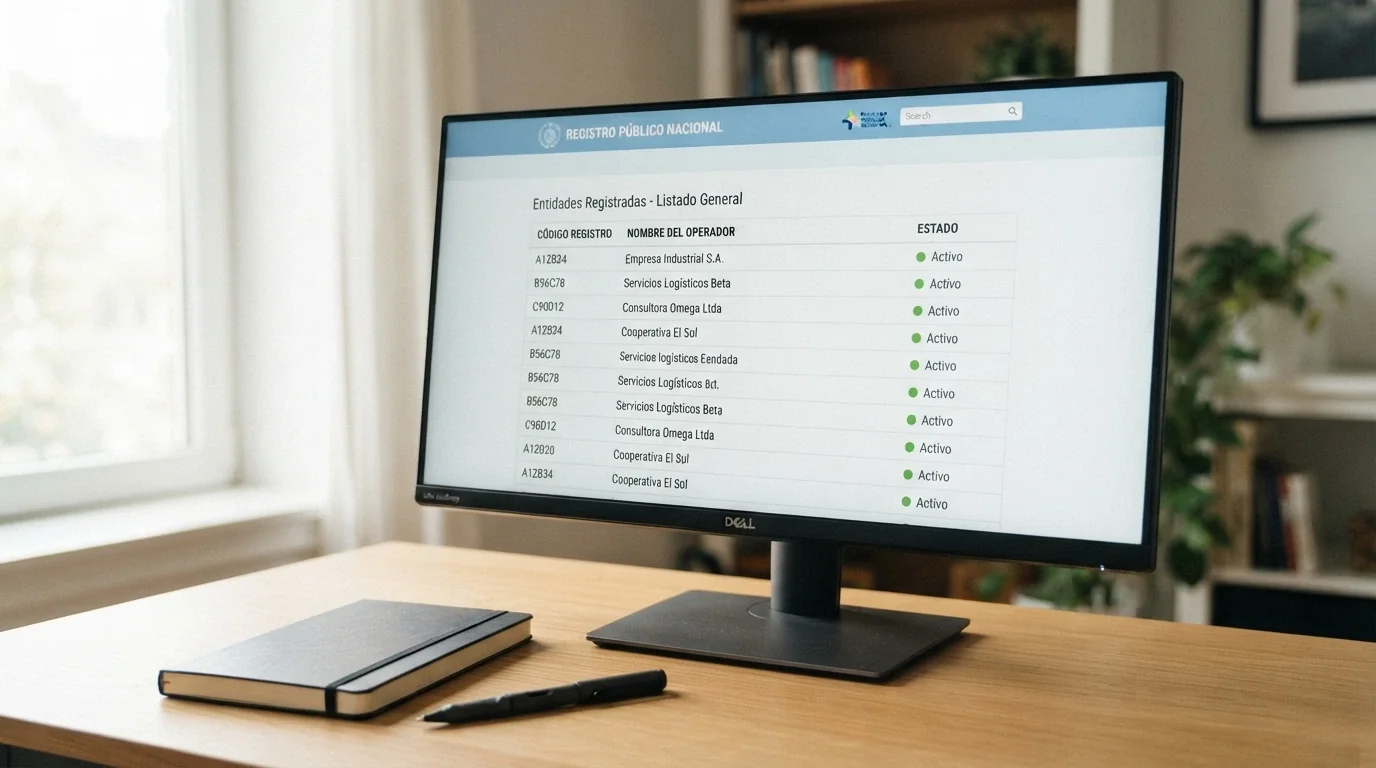 Pantalla con un extracto del registro público de licencias de Gibraltar mostrando números RGL